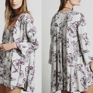 Free People tree swing floral tunic size small